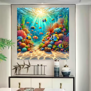 Diamond Painting Ozean mit Korallenriff, Nemo
